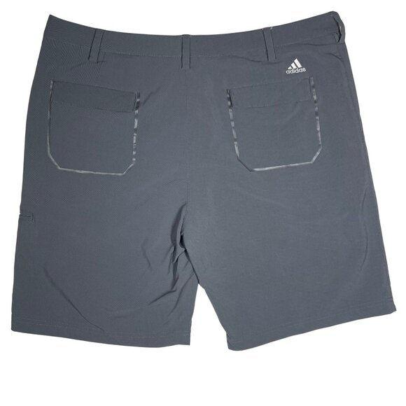 Adidas Mens Gray Golf Shorts Size 38 Stretch Fabric With Pockets For Comfort & S - Picture 9 of 10